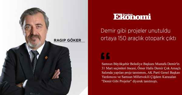 Demir gibi projeler unutuldu ortaya 150 araçlık otopark çıktı