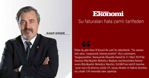 Su faturaları hala zamlı tarifeden