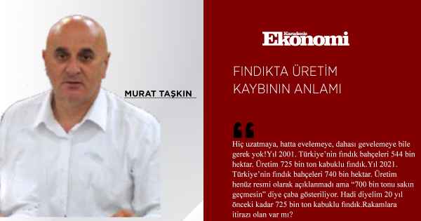 FINDIKTA ÜRETİM KAYBININ ANLAMI