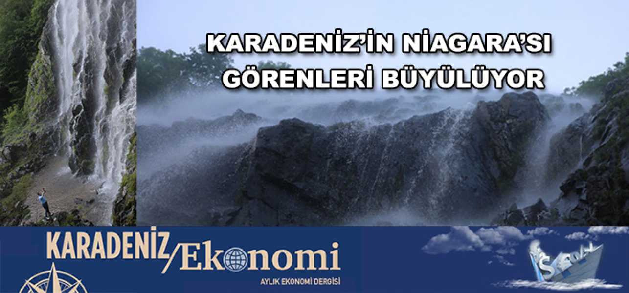 Ordu'nun Ulubey ilçesinde 200 metre yükseklikten akan Çağlayan Şelalesi'ne ilgi yaz mevsiminin başla